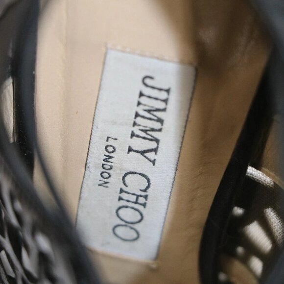 Jimmy Choo Tactic Cut Out Caged Black Bootie Pumps Womens EU 38 US 8 - Picture 6 of 16